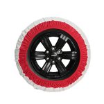 白色红粗纹轮胎防滑雪袜 Thumnail