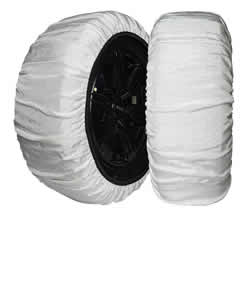 白色黑细纹轮胎防滑雪袜