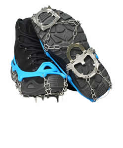 蓝色13齿加强型不锈钢冰爪