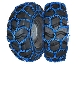 蓝色重型机械除雪链