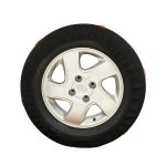 黑色橙隔纹轮胎防滑雪袜 Thumnail