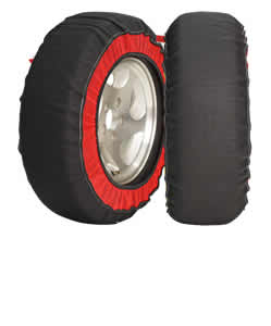 黑色红粗纹轮胎防滑雪袜