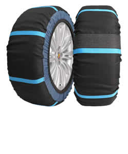 黑色蓝隔纹轮胎防滑雪袜